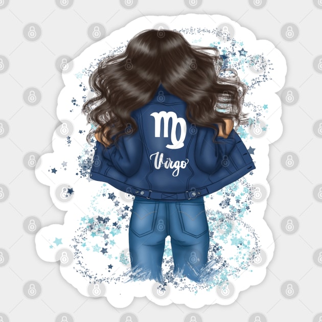 Virgo Zodiac Girl Sticker by The WYLD Tribe